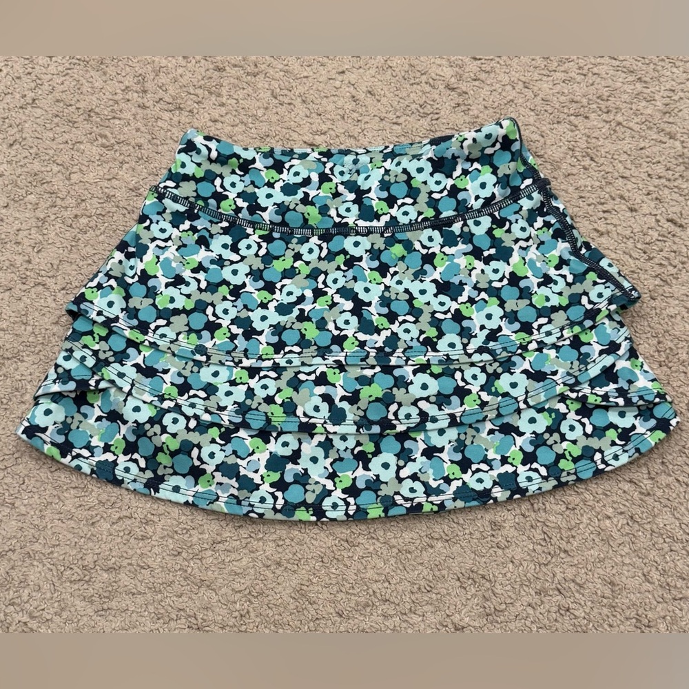 Athleta Girl Floral Skirt - Blue and Green